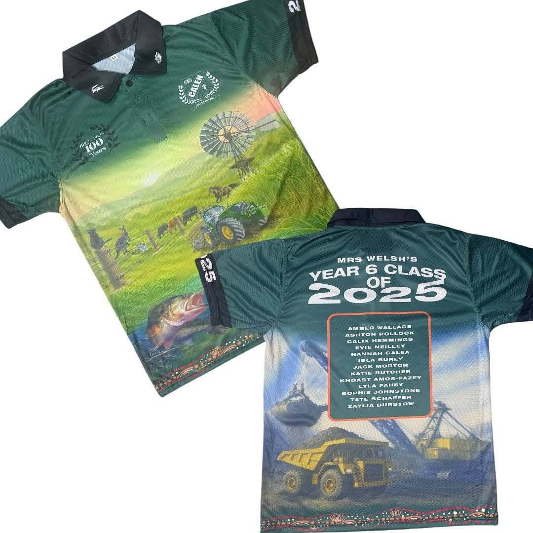 Caleb School class of year 6 polo shirt design