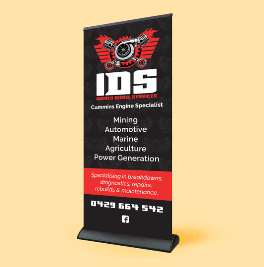 (ids) Indes Diesel Services banner on a beige background